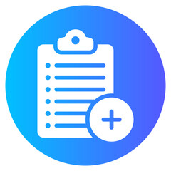 Fototapeta premium add gradient icon