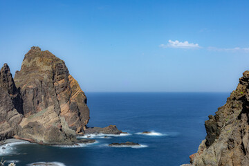 The beautiful coast of Madeira with its impressive rocks