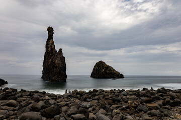 The beautiful coast of Madeira with its impressive rocks