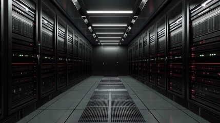 Modern Server Room: A Glimpse into the Digital Core