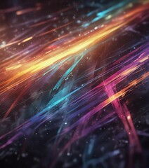 Fototapeta premium Film-like texture with light leak and colorful abstract pattern, texture, distressed