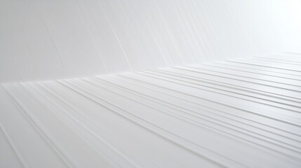 Obraz premium A minimalist white surface with subtle lines creating a serene and clean aesthetic.