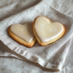 Obraz premium heart shaped cookies