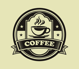 Vintage Coffee Shop Logo Design with Classic Typography, Retro Style, and Warm Coffee-Themed Elements