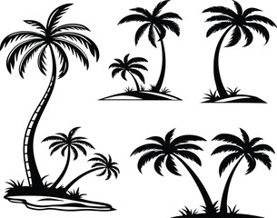 palm tree silhouette vector