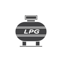 LPG icon Simple thin line flat symbol