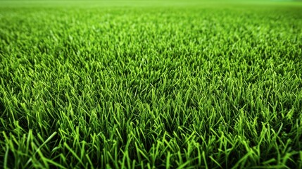 Obraz premium Lush Green Grass Field with Vibrant Texture Under Bright Sunlight