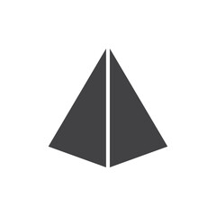 Prism icon Simple thin line flat symbol