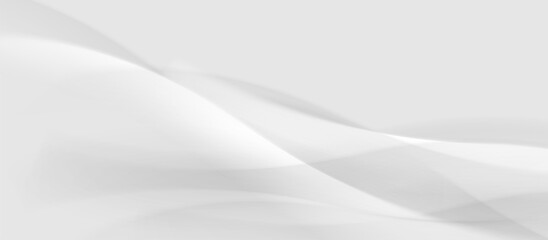Obraz premium Abstract White Background with Smooth Curves