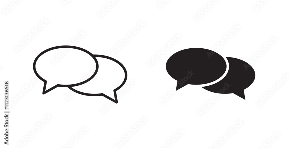 Poster comments flat simple vector symbols illustration.