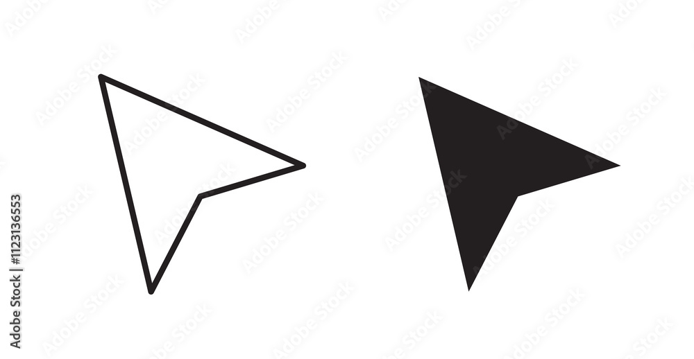 Poster Mouse pointer flat simple vector symbols illustration.
