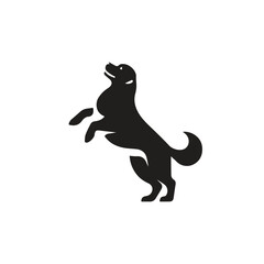 Vector silhouette of dog , Cat or dog paw icon. Paw icon. Dog, cat paw icon. Zoo, vet logo element. Paw print vector symbol. Vector illustration. Eps file. Animals and Pet Care. minimalist dog head.