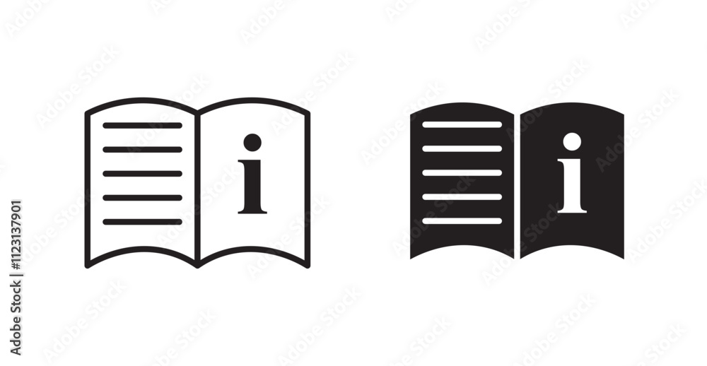 Poster user guide flat simple vector symbols illustration.