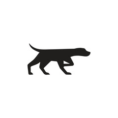 Vector silhouette of dog , Cat or dog paw icon. Paw icon. Dog, cat paw icon. Zoo, vet logo element. Paw print vector symbol. Vector illustration. Eps file. Animals and Pet Care. minimalist dog head.