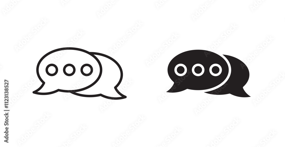 Poster speech bubble flat simple vector symbols illustration.