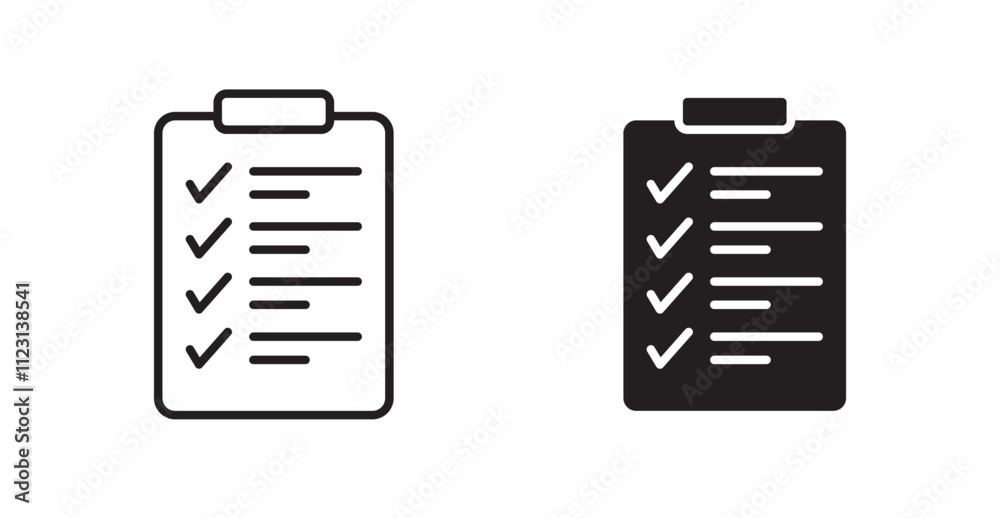 Poster todo list flat simple vector symbols illustration.