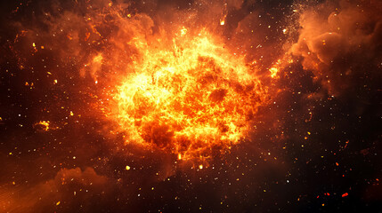 A fireball explosion.