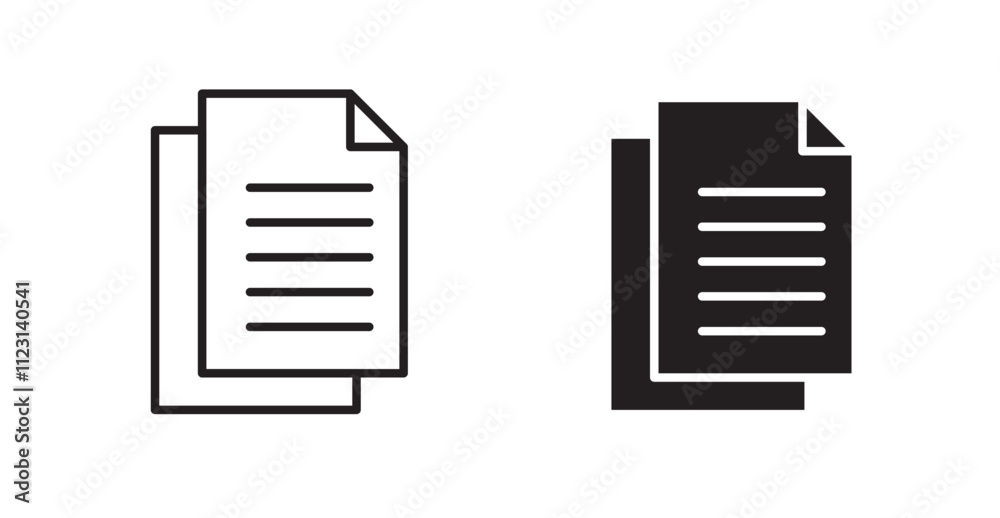 Poster document flat simple vector symbols illustration.