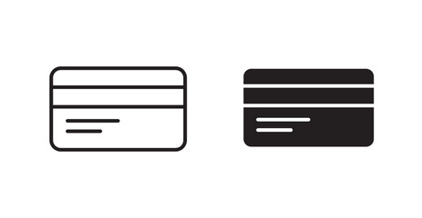 Credit card flat simple vector symbols illustration.
