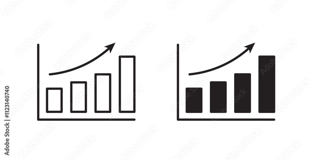 Poster chart flat simple vector symbols illustration.