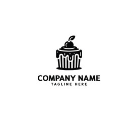 Vector abstract cake logo design. Birthday cake logo. Sweet cake logo. Cake bakery logo. Cake shop