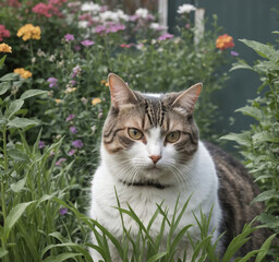 Cat in the garden