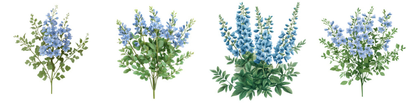 image of a light blue tubular corydalis bush with vibrant blooming floral petals and lush green foliage in a natural garden setting  creating a serene and calming botanical background for design