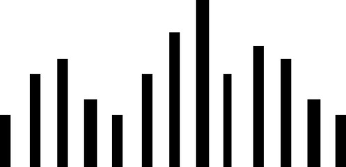 Fototapeta premium Line wave music sound noise audio frequency icon signal podcast radio soundwave waveform volume art hand. Wave, Frequency, Acoustic line music logo recording voice wave doodle sketch abstract.