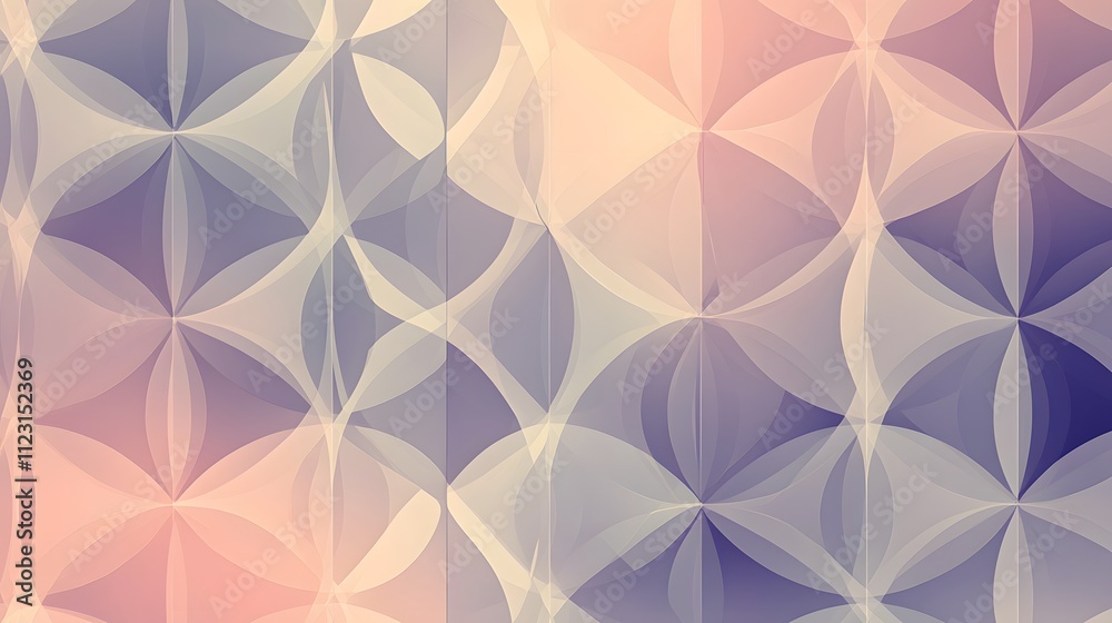 Aufkleber A geometric grid of overlapping circles in soft gradients, forming a seamless pattern.