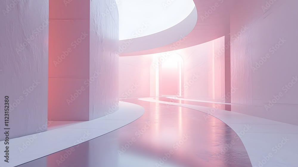 Poster A glowing digital interface with smooth transitions and subtle animations on a white background.