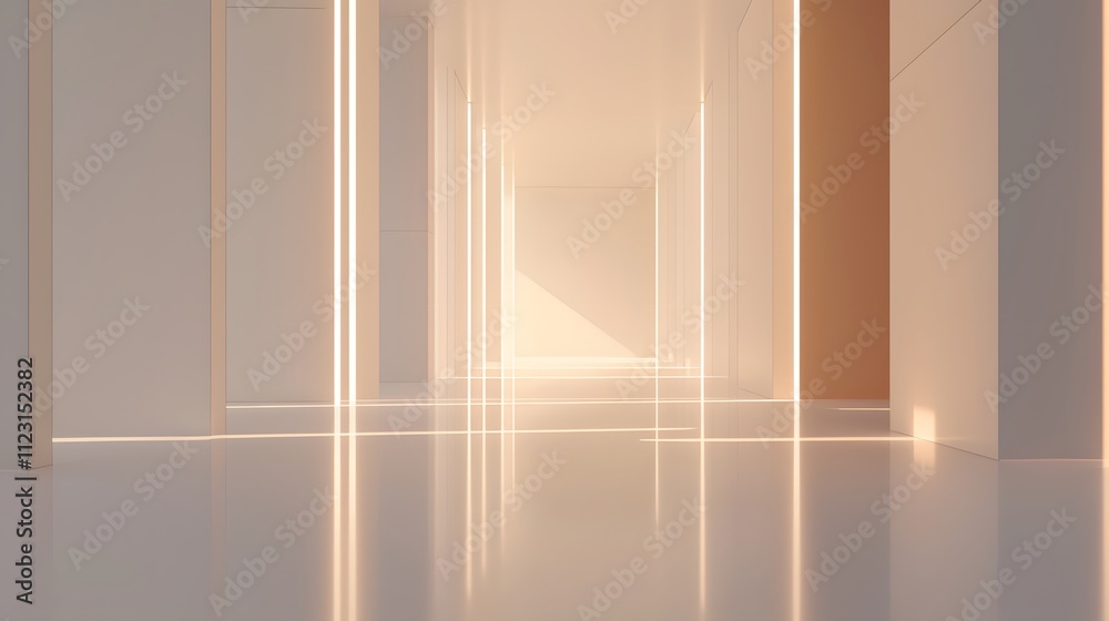 Poster A glowing digital interface with smooth transitions and subtle animations on a white background.
