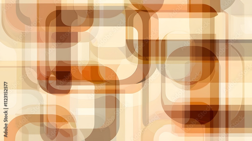 Poster A minimalist layout of overlapping transparent rectangles in neutral colors, symbolizing seamless connections.