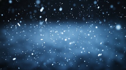 Obraz premium Blurred falling snow in a grainy textured night background illustration.