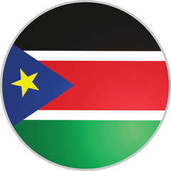 Fototapeta premium South Sudan Round Flag Vector