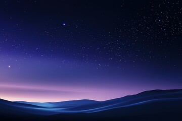 Fototapeta premium A beautiful night sky with a few stars and a mountain in the background