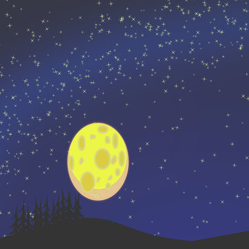 moon and stars
