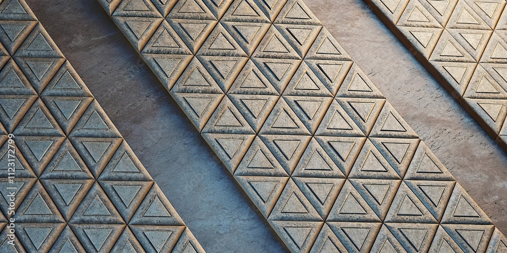 Aufkleber A series of triangles arranged in a pattern on a surface