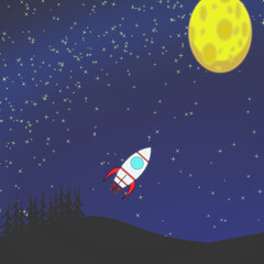 rocket in space