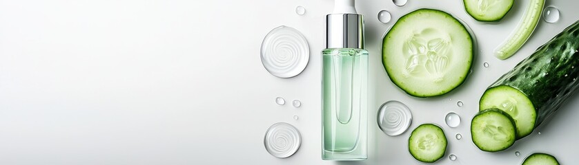 Cucumber infusion spa setting relaxing product photography