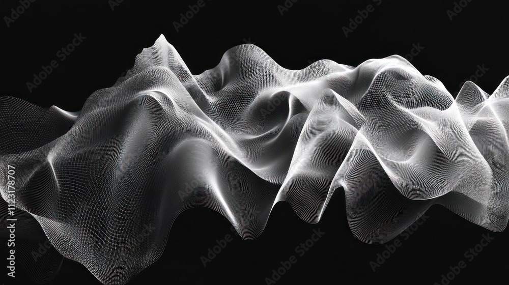 Poster digital connectivity mesh with flowing lines and dynamic motion for impactful visuals.