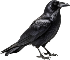 Fototapeta premium Crow transparent PNG, isolated, cut-out