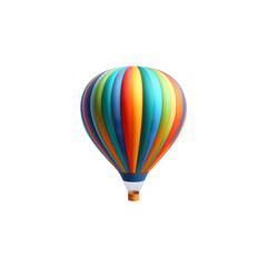 Obraz premium Colorful 3d Air Balloon isolated on transparent background
