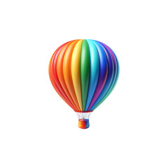 Fototapeta premium Colorful 3d Air Balloon isolated on transparent background