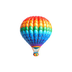 Fototapeta premium Colorful 3d Air Balloon isolated on transparent background