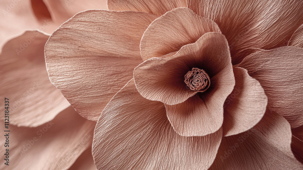 Aufkleber a delicate arrangement of blooms in warm mocha hues captures elegance, highlighting the intricate de