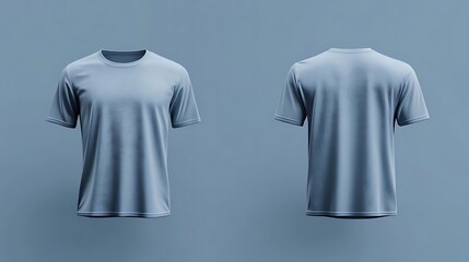 Naklejka premium Blank Blue T-Shirt Mockup