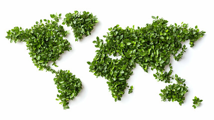 Obraz premium Green World Map Illustration