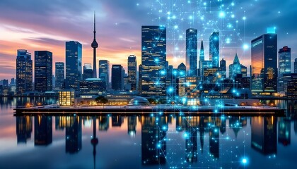 Fototapeta premium Business science and technology background