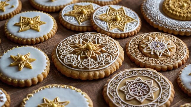Kahk El Eid - Cookies of Eid El Fitr Islamic Feast.  Ramadan sweets.
