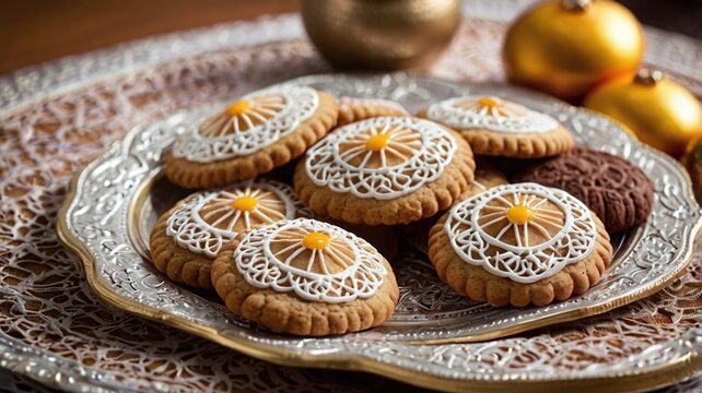 Kahk El Eid - Cookies of Eid El Fitr Islamic Feast.  Ramadan sweets.